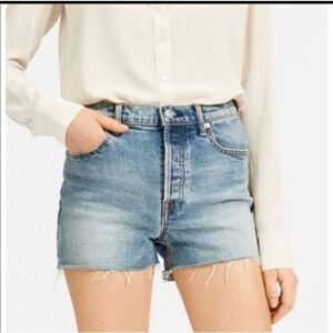Everlane The Cheeky Short Distressed Light Blue Wash Size 29
